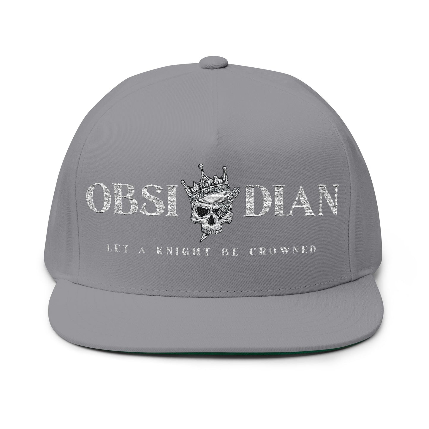 Obsidian Crowned Knight Flat Bill Cap