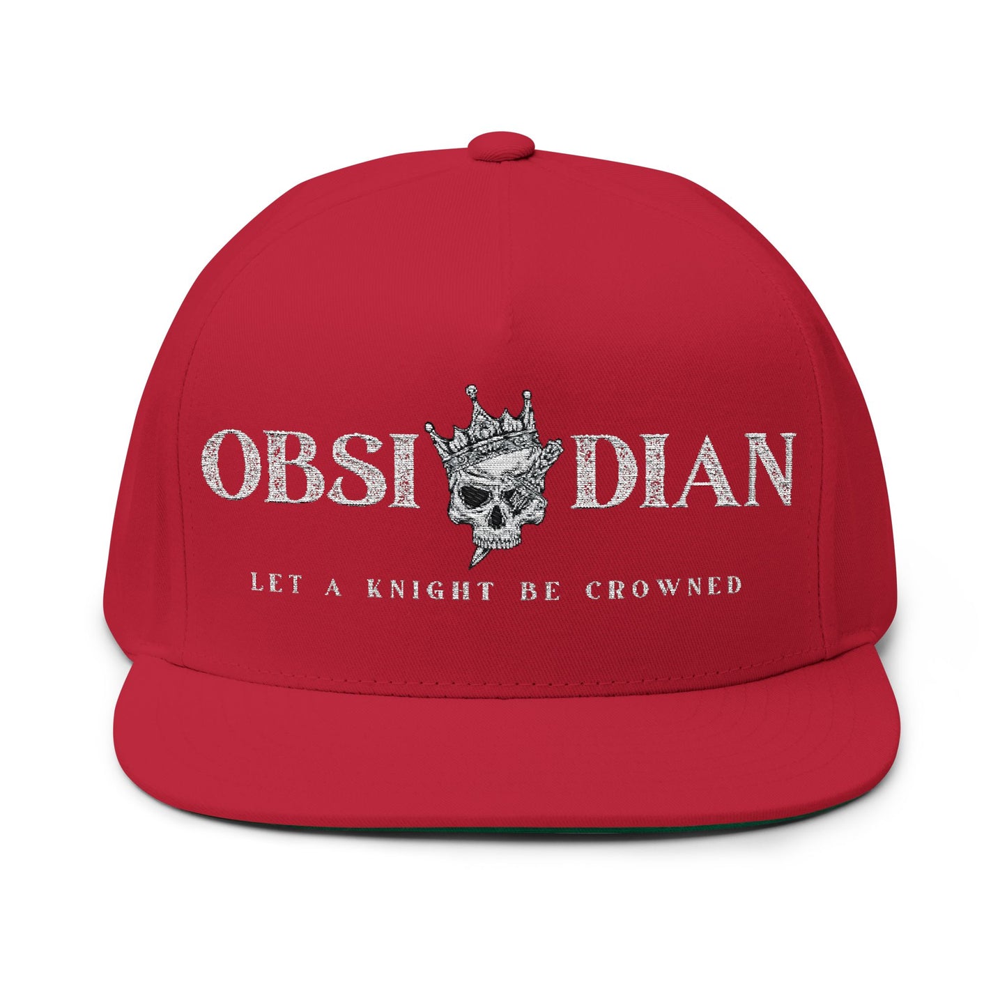 Obsidian Crowned Knight Flat Bill Cap