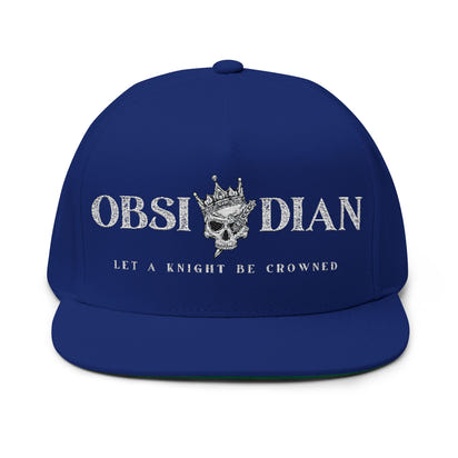 Obsidian Crowned Knight Flat Bill Cap