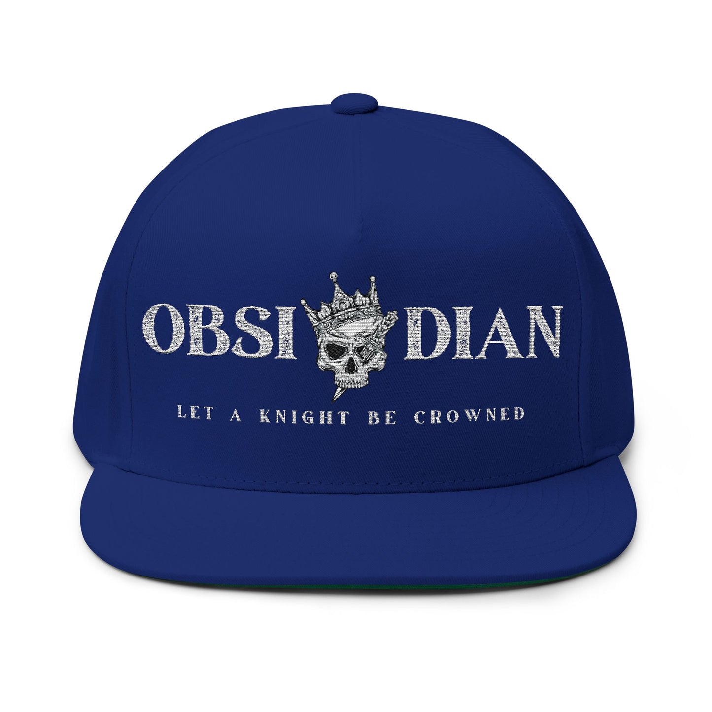 Obsidian Crowned Knight Flat Bill Cap