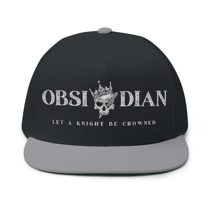 Obsidian Crowned Knight Flat Bill Cap