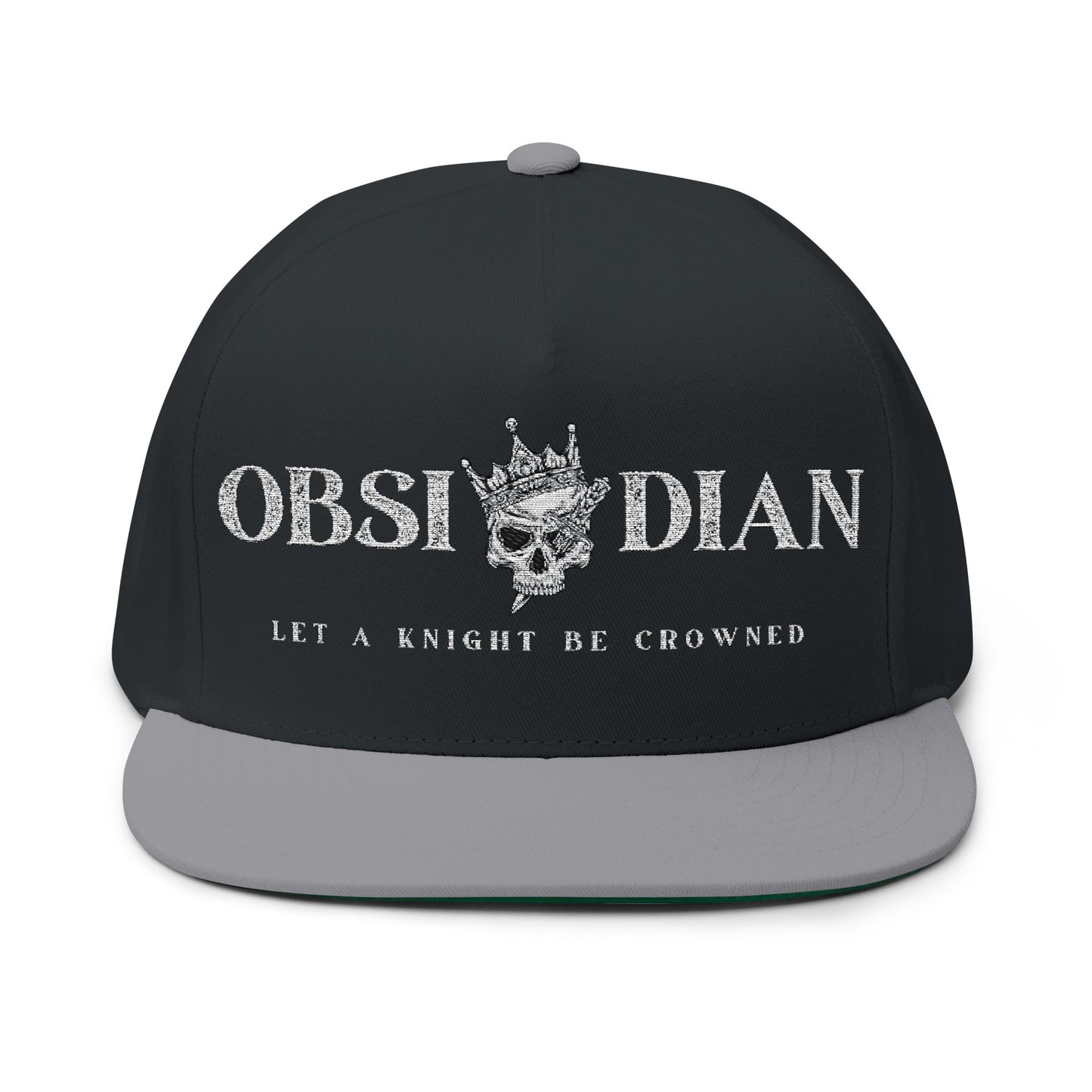 Obsidian Crowned Knight Flat Bill Cap