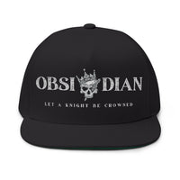 Obsidian Crowned Knight Flat Bill Cap